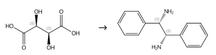 图1 (1S，2S)-1，2-二苯基乙二胺的合成路线[2]。