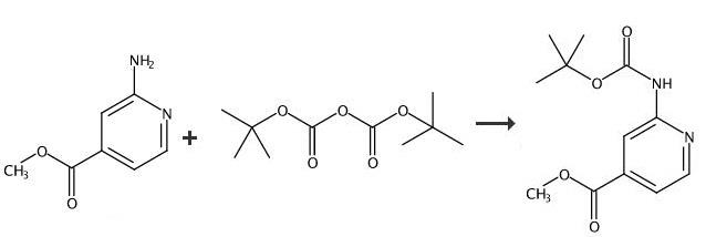 2-(BOC-氨基)异烟酸甲酯的合成路线