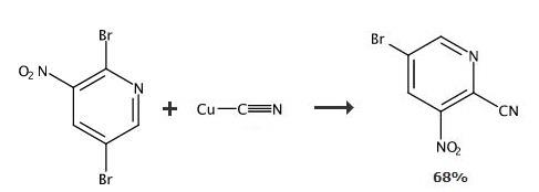 synthesis of 5-Bromo-3-nitropyridine-2-carbonitrile