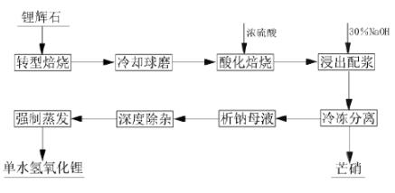 硫酸锂苛化法工艺流程