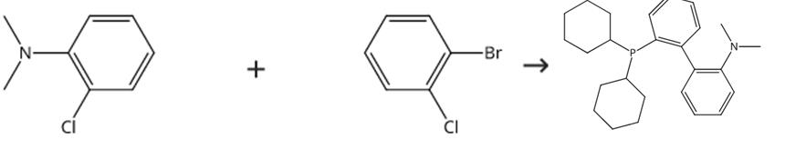 图1 2-二环己膦基-2'-(N，N-二甲胺)-联苯的合成路线[2]。