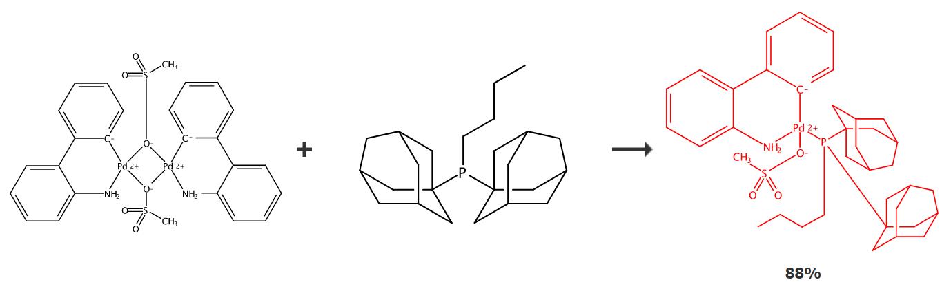 甲磺酸[正丁基二(1-金刚烷基)膦](2-氨基-1,1'-联苯-2-基)钯(II)的合成路线