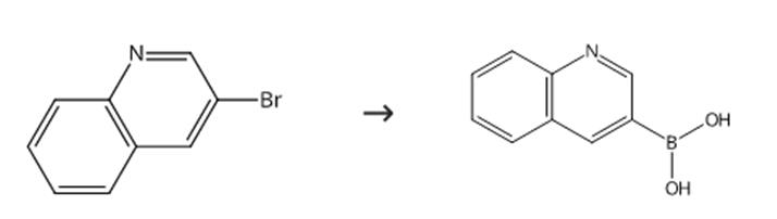 图1 喹啉-3-硼酸的合成路线[1]。