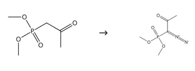(1-重氮基-2-氧代丙基)膦酸二甲酯的合成路线