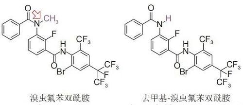 溴虫氟苯双酰胺和去甲基-溴虫氟苯双酰胺的结构.jpg
