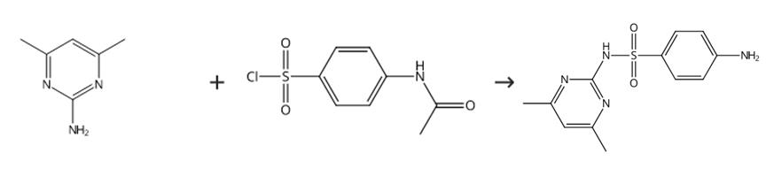 图1 磺胺二甲嘧啶的合成路线[2]。