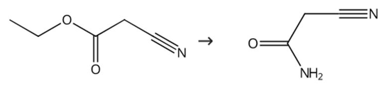 图3 氰乙酰胺的合成路线。