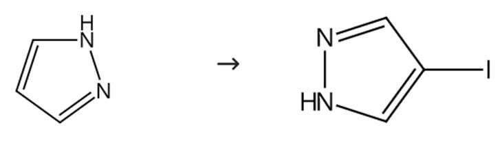 图1 4-碘吡唑的合成路线