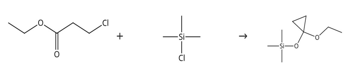 图11-乙氧基-1-三甲硅氧基环丙烷的制备路线