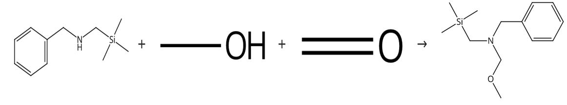 图1 N-(甲氧甲基)-N-(三甲基硅甲基)苄胺的合成路线