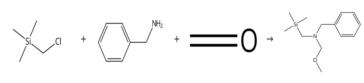 图2 N-(甲氧甲基)-N-(三甲基硅甲基)苄胺的合成路线