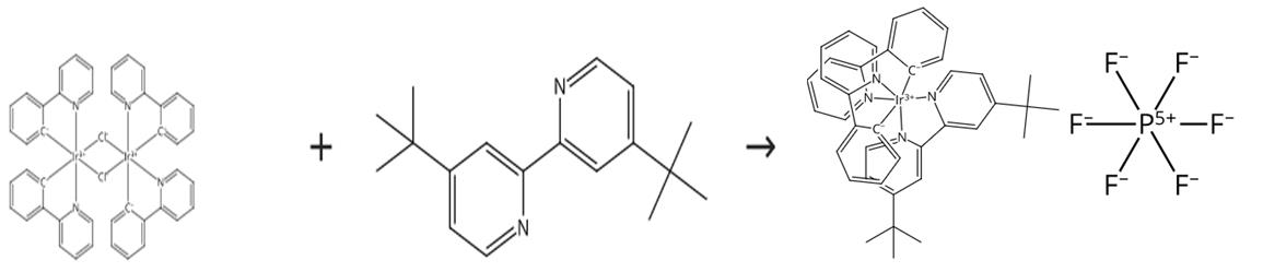 (4，4'-二叔丁基-2，2'-联吡啶)双[(2-吡啶基)苯基]铱(III)六氟磷酸盐的合成方法