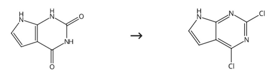 图1 2，4-二氯-7H吡咯[2，3-D]嘧啶的合成路线