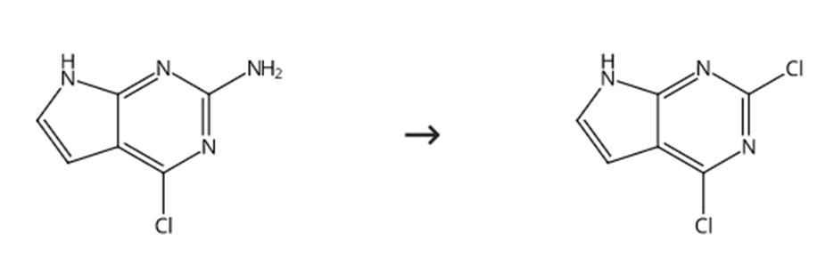图2 2，4-二氯-7H吡咯[2，3-D]嘧啶的合成路线