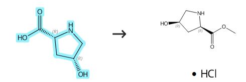 顺式-4-羟基-D-脯氨酸的酯化反应