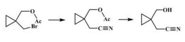 1-羟甲基环丙基乙腈的合成路线