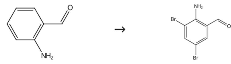 图1 2-氨基-3，5-二溴苯甲醛的合成路线