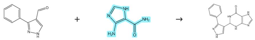 4-氨基-5-咪唑甲酰胺的缩合反应