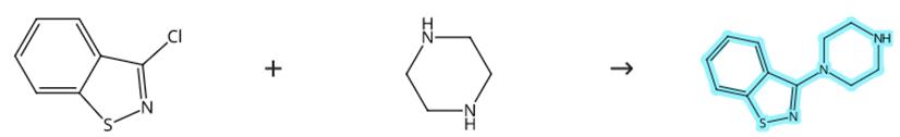 4-(1,2-苯并异噻唑-3-基)-1-哌嗪的合成路线