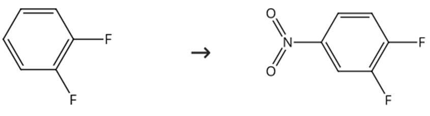 图2 3，4-二氟硝基苯的合成路线