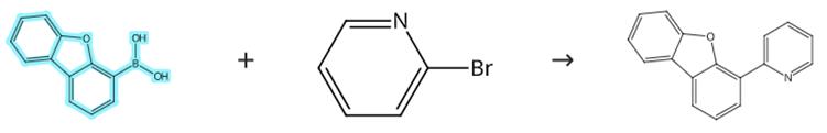4-二苯并呋喃硼酸参与的偶联反应