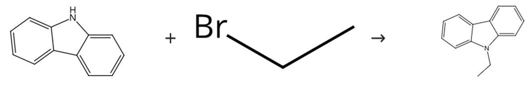 图2 N-乙基咔唑的合成路线