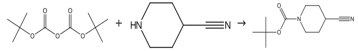 图2 N-Boc-4-氰基哌啶的合成路线