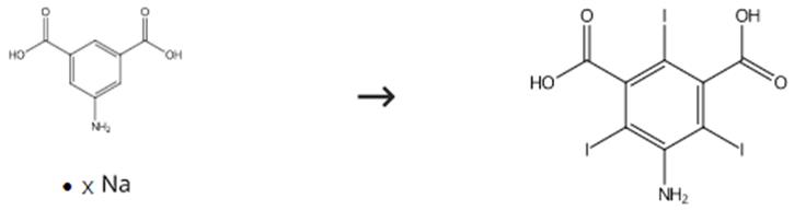 5-氨基-2，4，6-三碘间苯二甲酸的合成