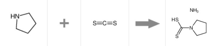图1 吡咯烷二硫代甲酸铵盐的合成反应式.png
