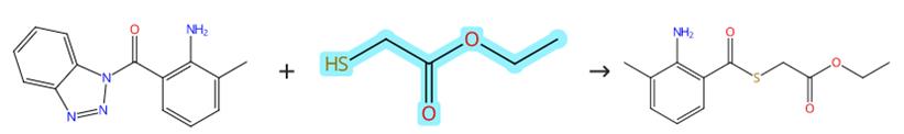 巯基乙酸乙酯的酰基化反应