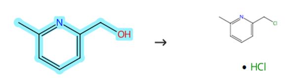 6-甲基-2-吡啶基甲醇的氯化反应