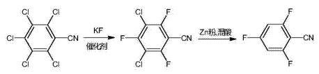 2,4,6-三氟苯腈的合成路线