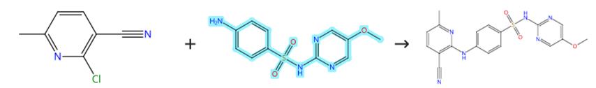 磺胺对甲氧嘧啶的亲核取代反应
