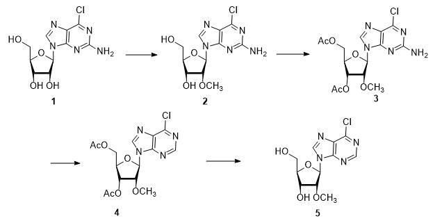 2'-O-甲基腺苷合成路线