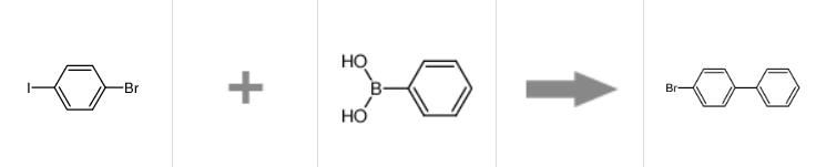 图1 4-溴代联苯合成反应式.png