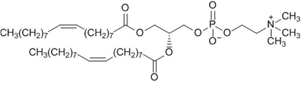 1,2-二油酰基卵磷脂的化学结构式