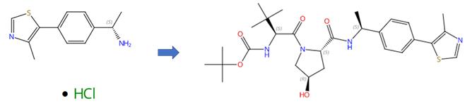 (S)-1-(4-(4-甲基噻唑-5-基)苯基)乙-1-胺盐酸盐的酰化反应