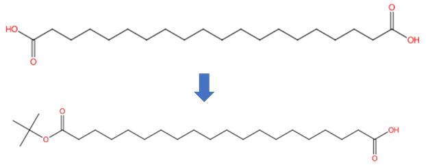 二十烷二酸单叔丁酯的合成路线