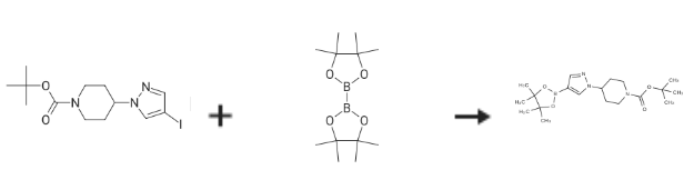 tert-Butyl 4-[4-(4,4,5,5-tetramethyl-1,3,2-dioxaborolan-2-yl)-1H-pyrazol-1-yl]piperidine-1-carboxylate synthesis