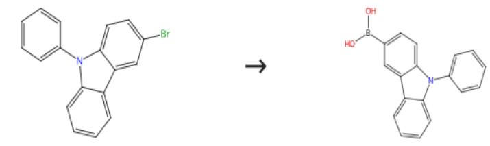 图2 N-苯基-3-咔唑硼酸的合成路线