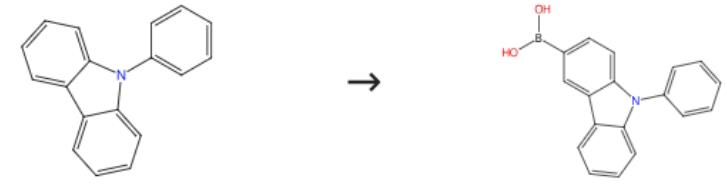 图3N-苯基-3-咔唑硼酸的合成路线