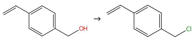 图1 4-氯甲基苯乙烯的合成路线