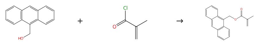 图1 甲基丙烯酸-9-蒽甲酯的合成路线