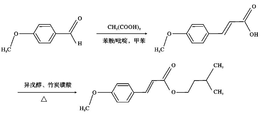 甲氧基肉桂酸异戊酯合成路线