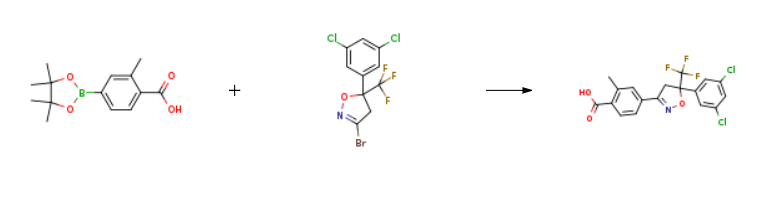 4-[5-(3,5-dichlorophenyl)-5-(trifluoromethyl)-4,5-dihydro-1,2-oxazol-3-yl]-2-methylbenzoic acid synthesis