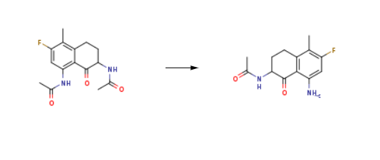N-(8-Amino-6-fluoro-5-methyl-1-oxo-1,2,3,4-tetrahydronaphthalen-2-yl)acetamide synthesis