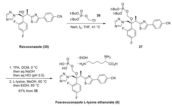 L-Lysine, coMpd. with 4-[2-[(1R,2R)-2-(2,4-difluorophenyl)-1-Methyl-2-[(phosphonooxy)Methoxy]-3-(1H-1,2,4-triazol-1-yl)propyl]-4-thiazolyl]benzonitrile and ethanol (1:1:1) (9CI)