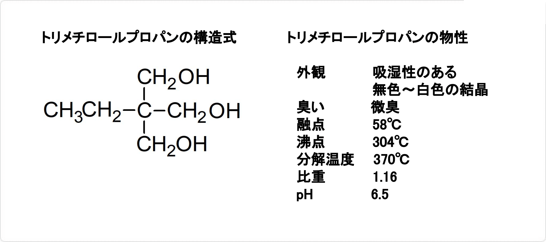 トリメチロールプロパン 99.5% 400g C6H14O3 CH3CH2C(CH2OH)3 TMP 工業用グレード 有機化合物標本 試薬 トリオール
