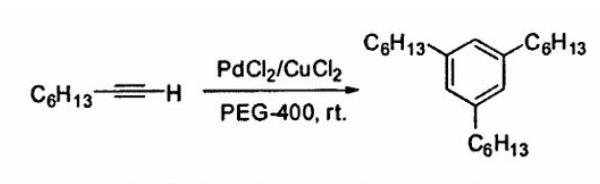 在PEG-400中1-辛炔的环三聚反应