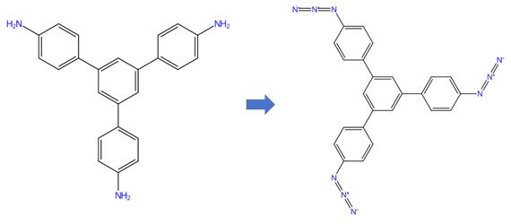 1,3,5-三(4-氨基苯基)苯的叠氮化反应